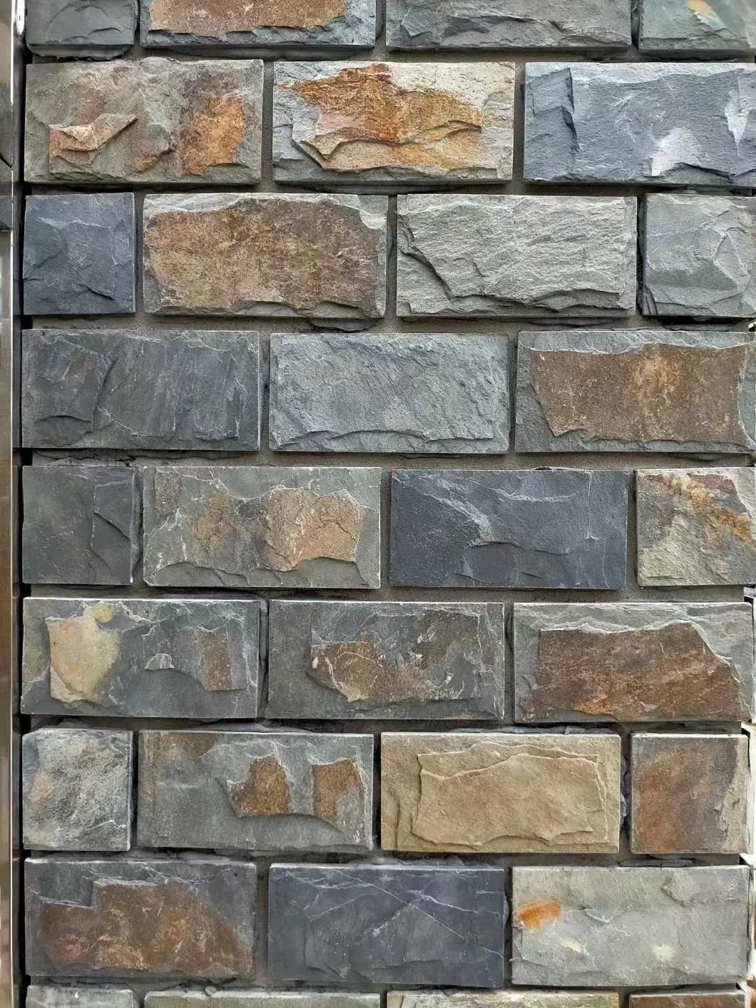 Natural Multicolor Rusty Slate Culture Stone Tiles for Roofing