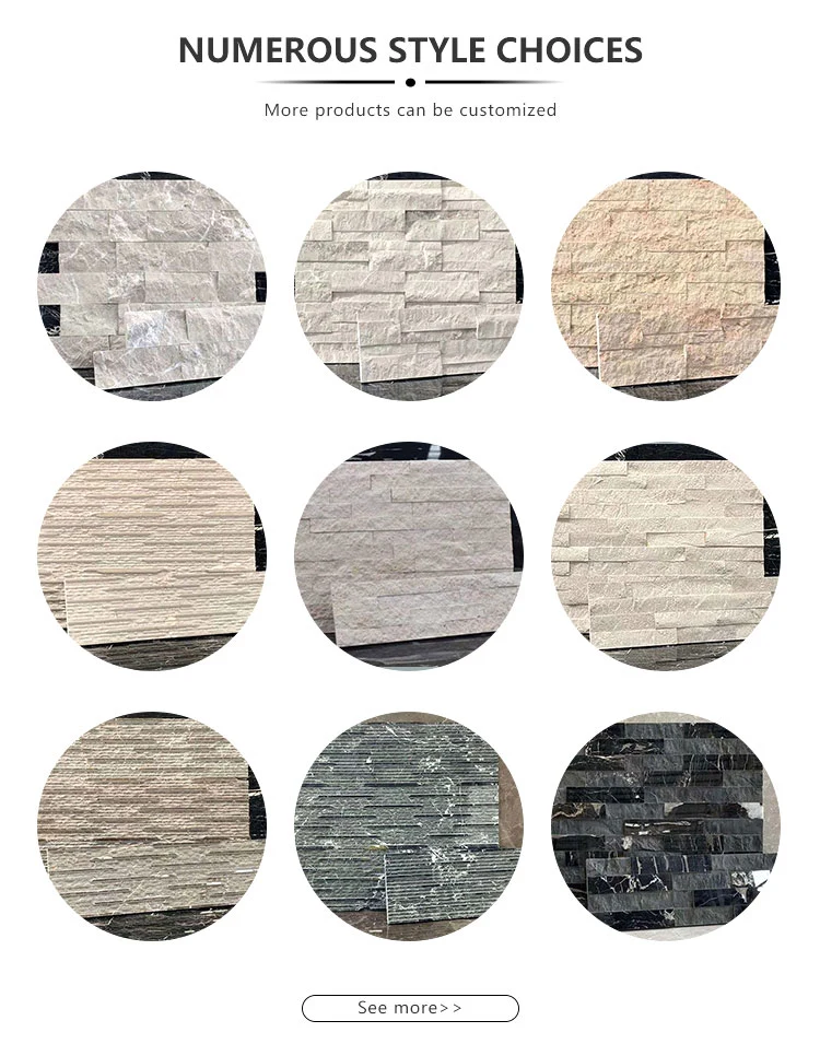 Blve House Exterior Wall Decoration Cutting Natural Marble Tile Culture Stone Wall Panel for Wholesale