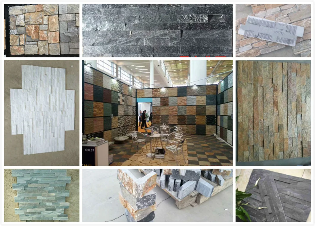 Wholesale Z Type Black Grey Quartize Stacked Stone Cultured Stone on House