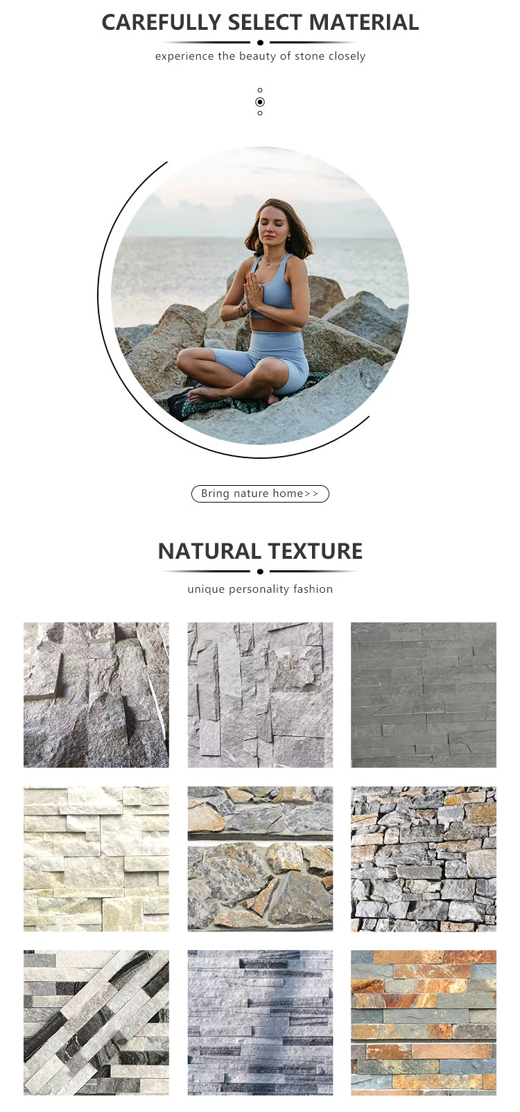 Blve House Exterior Wall Decoration Cutting Natural Marble Tile Culture Stone Wall Panel for Wholesale