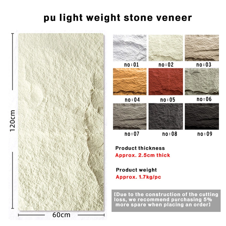 Wang Bin Lightweight PU Stone Panel Wall Imitation Polyurethane Panel 3D Wall Panel