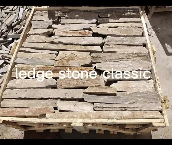 Charcoal Random Rustic Slate Stacked Ledge Decorative Stone for Walls