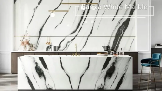 Natural Stone Polished Panda White Marble for Countertop/Wall/Floor Tile