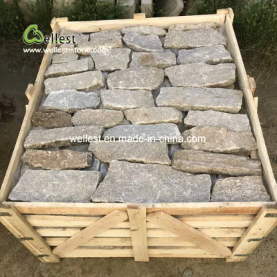 Promotion Best Price Yellow Tiger Skin Quartzite Loose Stone Wall Cladding