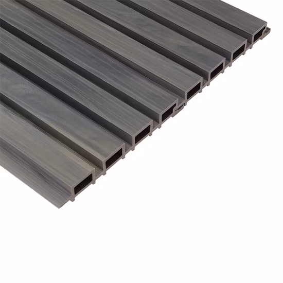 Easy Installing Fiber Cement Replacement Grey WPC Wood Wall Cladding