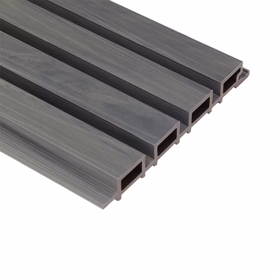 Easy Installing Fiber Cement Replacement Grey WPC Wood Wall Cladding