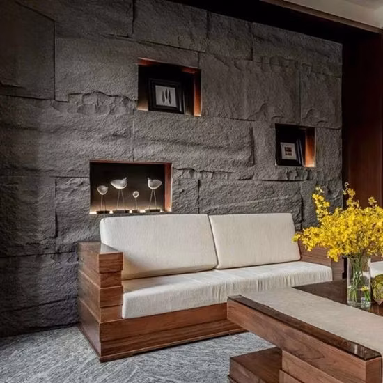 Indoor Waterproof Artificial Culture Veneer 3D PU Foam Stone for Wall Panel