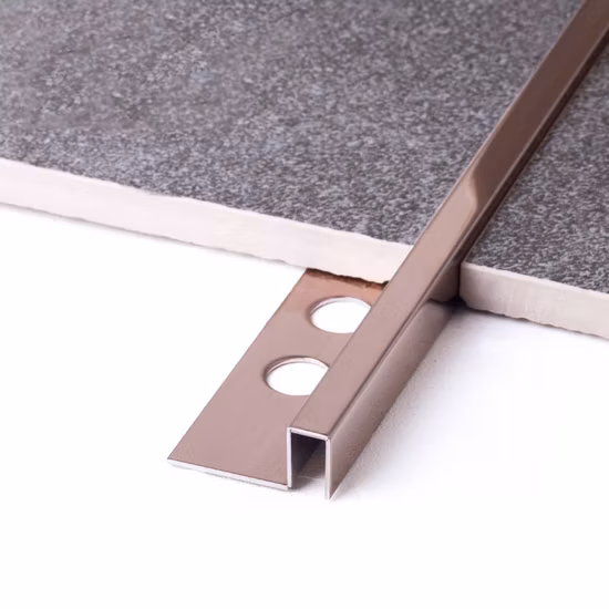 Factory Supply Stainless Steel Wall and Floor Tile Trim with a Protective Film
